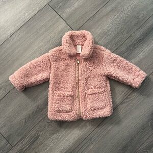 H&M Blush Pink Sherpa Coat